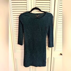 Green sparkling dress